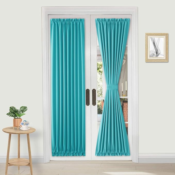 DWCN French Door Curtains – Rod Pocket Thermal Blackout Curtain by DWCN