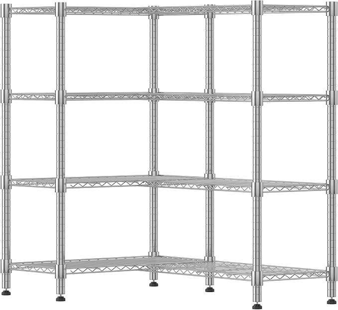 Himimi 4-Tier Heavy Duty Metal Storage Rack, 1200LBS Adjustable Wire Shelving - Image 8