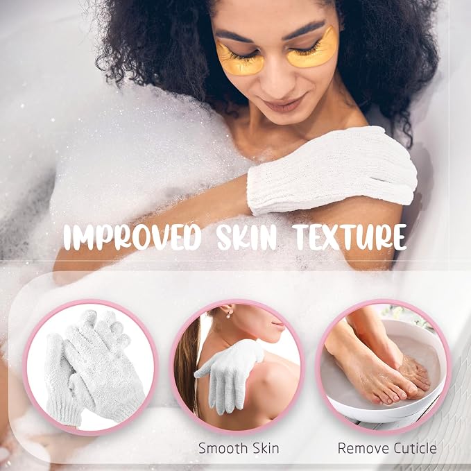 104 Pcs Exfoliating Glove Bulk Shower Gloves - Image 6