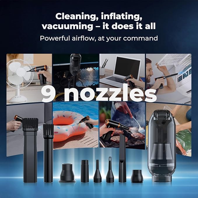 K&F Concept Electric Compressed Air Duster|300000RPM Vacuum Cleaner|3 Gear - Image 2