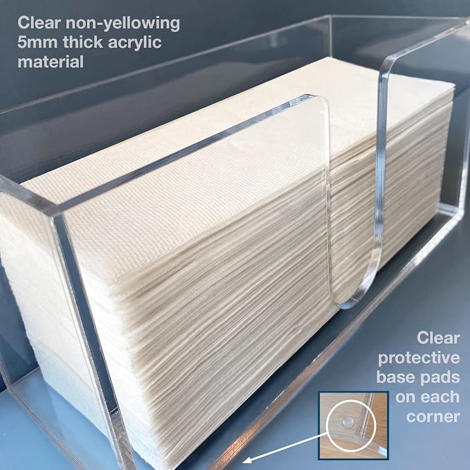 Acrylic Paper Towel Holder Paper Towel Dispenser Countertop-Bathroom, Kitchen - Image 2