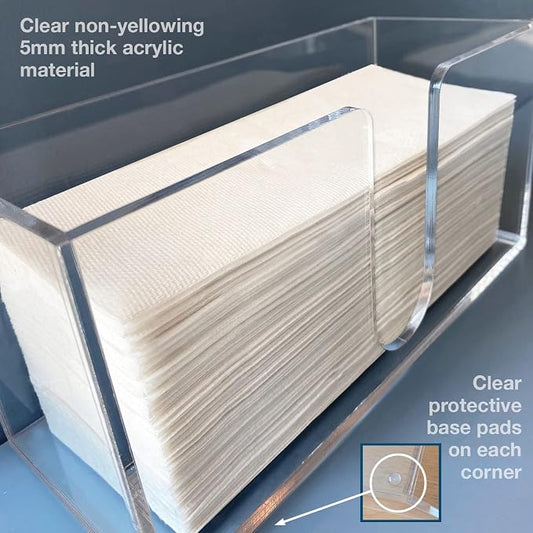 Acrylic Paper Towel Holder Paper Towel Dispenser Countertop-Bathroom, Kitchen - Image 2