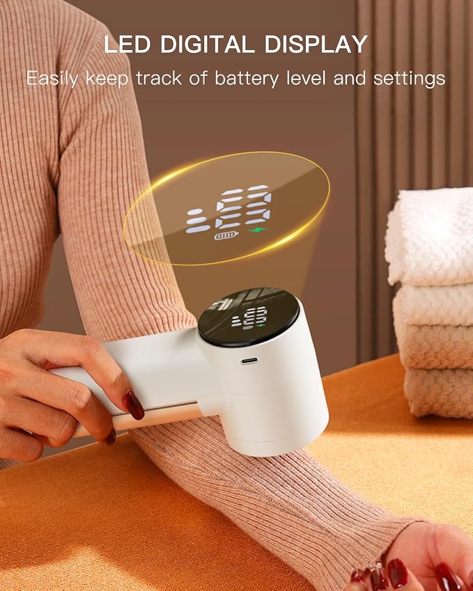 Electric Lint Remover and Fabric Shaver, Rechargeable Clothes Shaver - Image 3