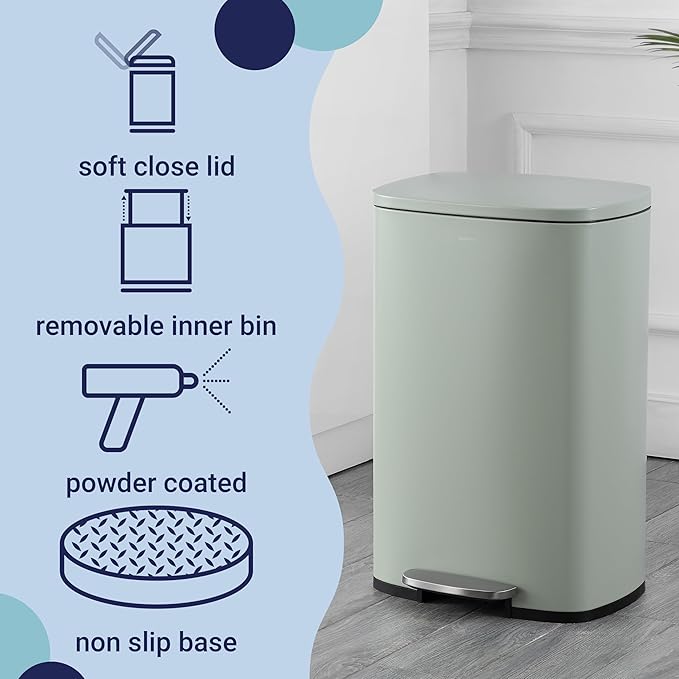 happimess HPM1006E Connor Rectangular 13-Gallon Trash Can - Image 3