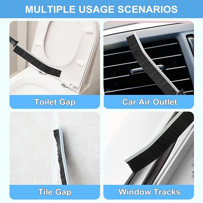 11Pcs Crevice Cleaning Brush Set, Hard Bristle Cleaning Supplies - Image 4