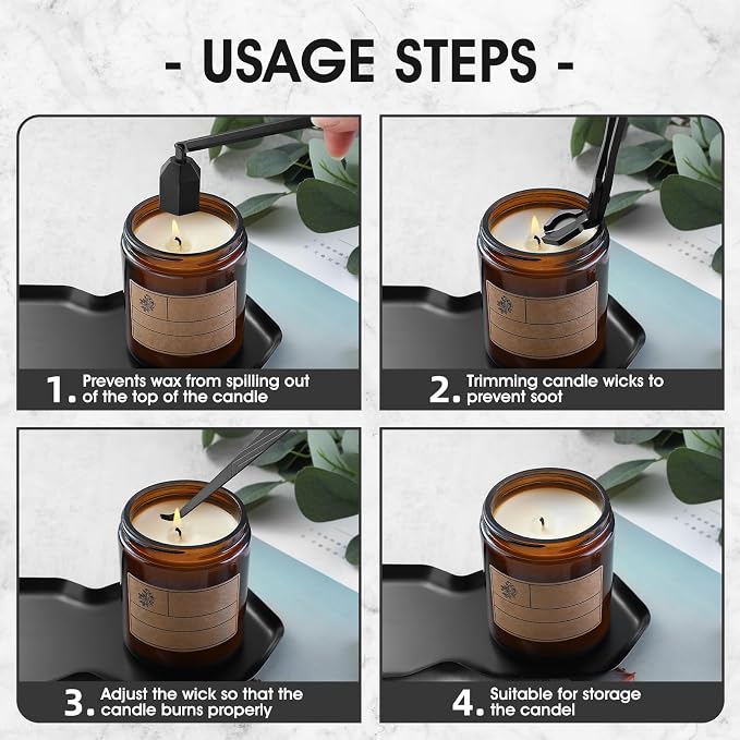 PATOISE 4 in 1 Candle Accessory Set, Wick Trimmer, Candle Snuffer, Wick Scoop - Image 7