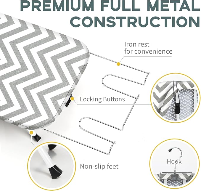 Folding Ironing Board for Small Space, RAINHOL Mini Collapsible Ironing Boards - Image 3