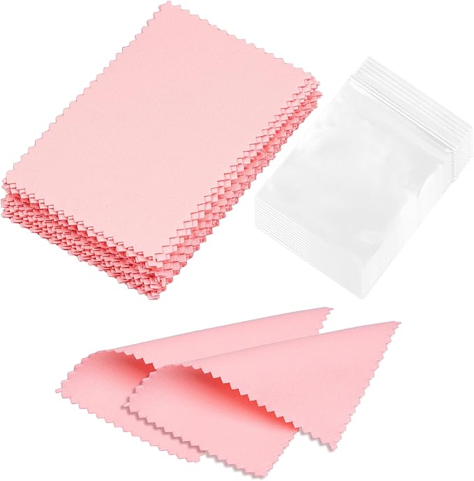 28 Pcs Jewelry Polishing Cloth for Sterling Silver Jewelry, Includes 40 Pcs by wegoup