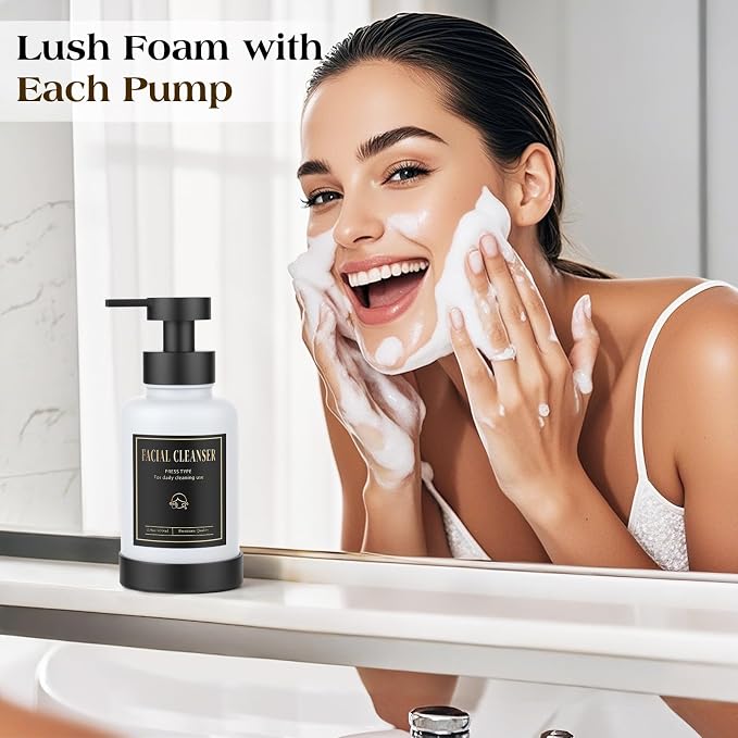 Luxspire Foaming Soap Dispenser, Glass Foam Pump Soap Dispenser, Non-Slip - Image 7