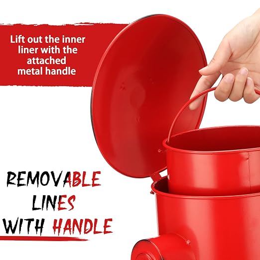 Hoolerry Fire Hydrant Trash Can Retro Creative Garbage Can - Image 3
