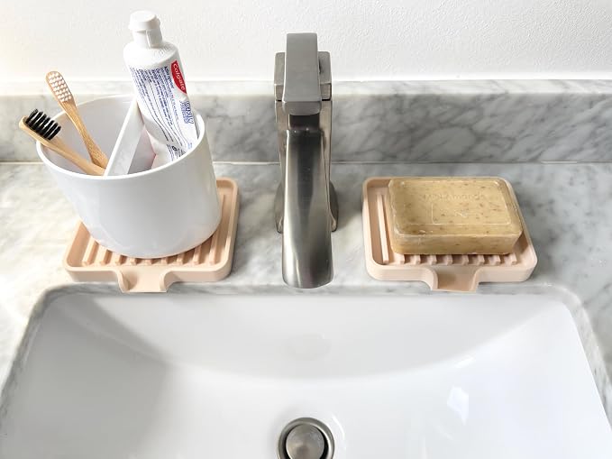 Happitasa Silicone Soap Dish Tray and Sponge Holder - Image 8