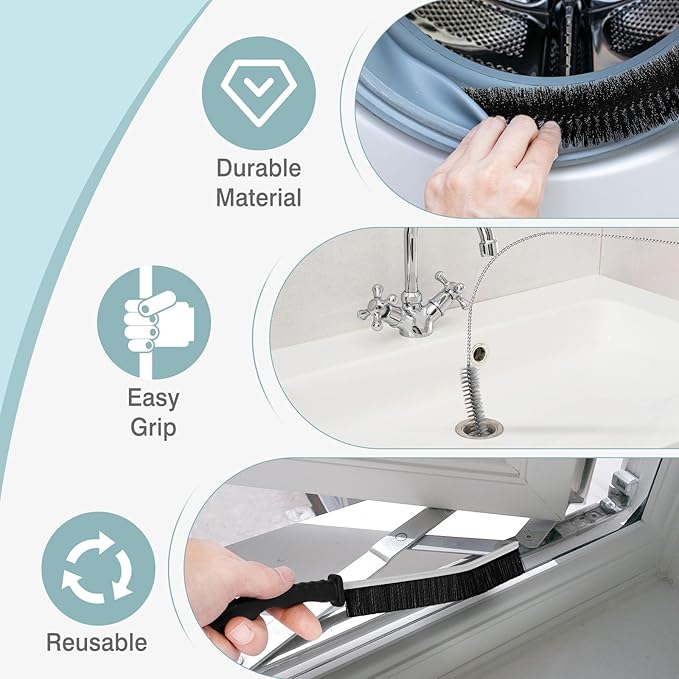 Dryer Cleaning Brush Vent Cleaner, Refrigerator Coil Cleaning Brush Clothes - Image 4