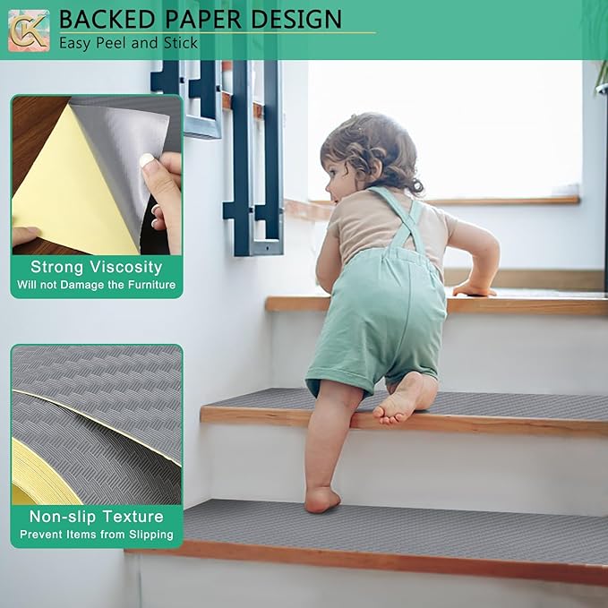 Self-Adhesive Shelf Liner Kitchen Liner, Waterproof Backed Paper Easy Peel and - Image 4