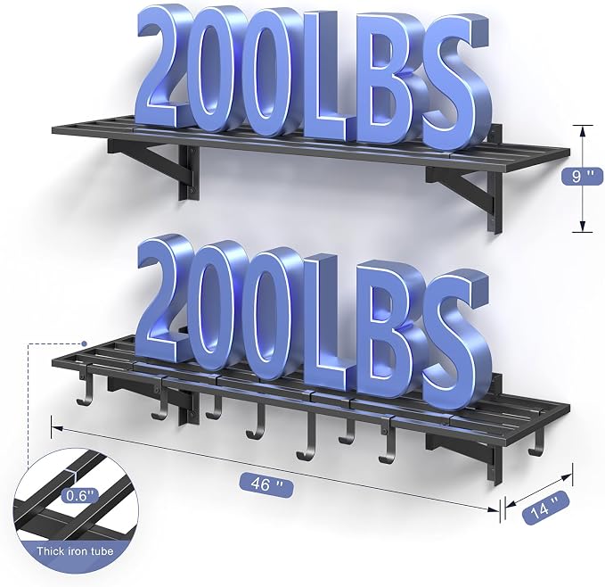 2-Pack 1x4ft Heavy Duty Garage Shelving - Image 3