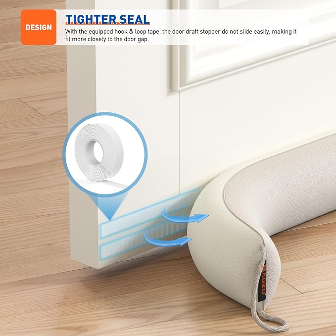 MAGZO Door Draft Stopper 36 Inch-Beige, Under Door Draft Blocker Air Stopper - Image 6