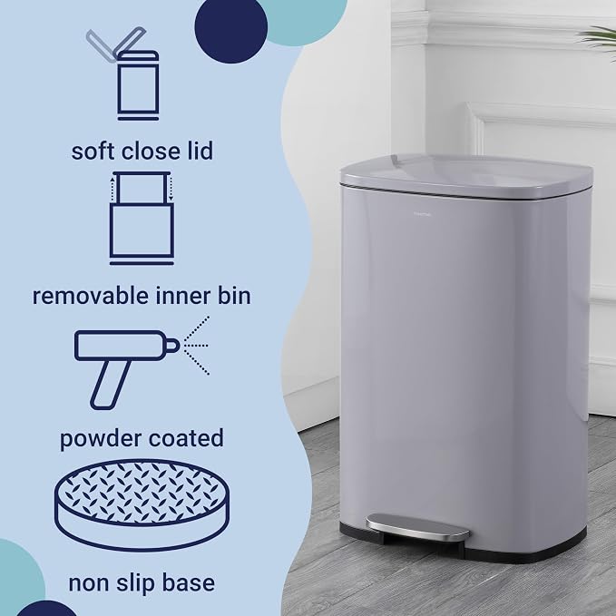 happimess HPM1006I Connor Rectangular 13-Gallon Trash Can - Image 3