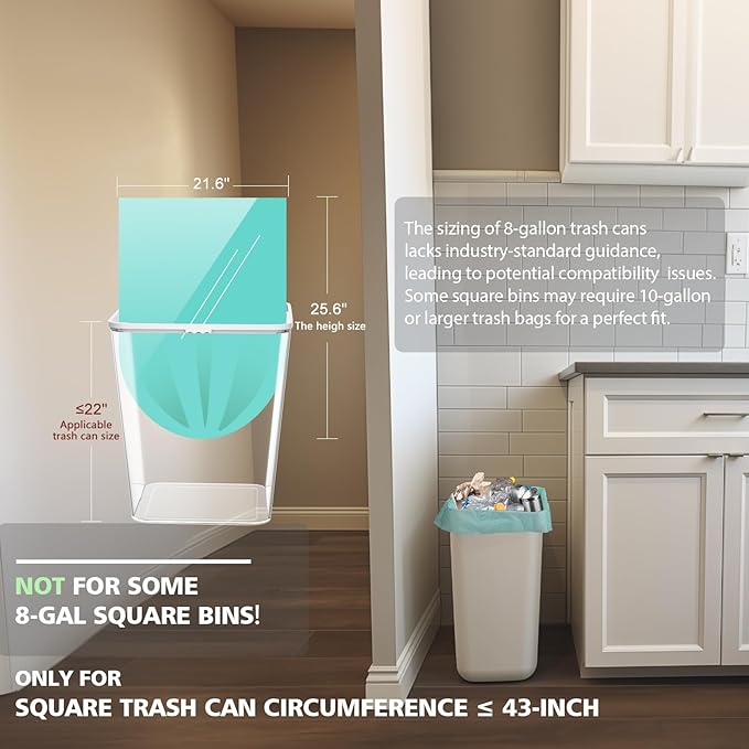Biodegradable 8 Gallon Trash Bags, AYOTEE Garbage Bags 8 gallon, Compostable - Image 2