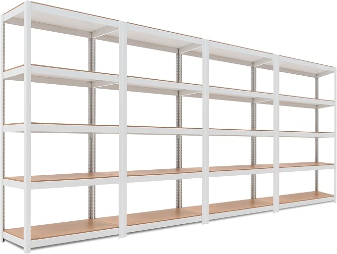HOMEDANT House 5-Tier Laminated Metal Shelving Unit Adjustable Storage Utility by TheBestOrganizingSolution