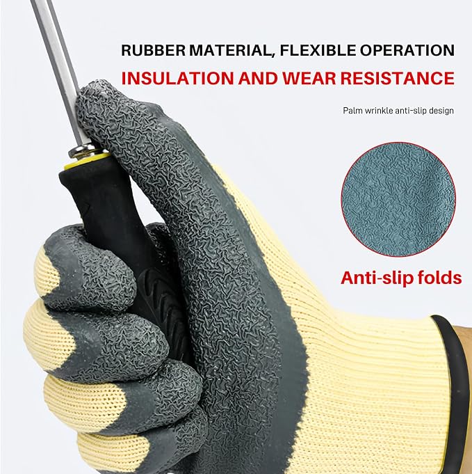 Insulated Electrician Gloves, 400V Low Voltage Electrical Gloves - Image 5