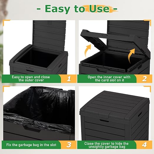 NUNU LAB 31 Gal Outdoor Trash Can - Image 4
