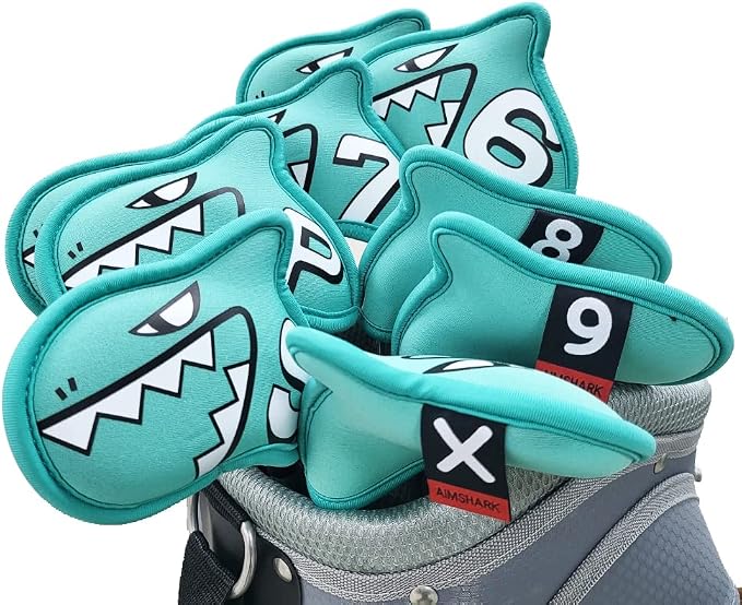 Palette Golf Iron Covers / 9pcs Set/Golf Head Covers/Golf Club Covers by AIMSHARK