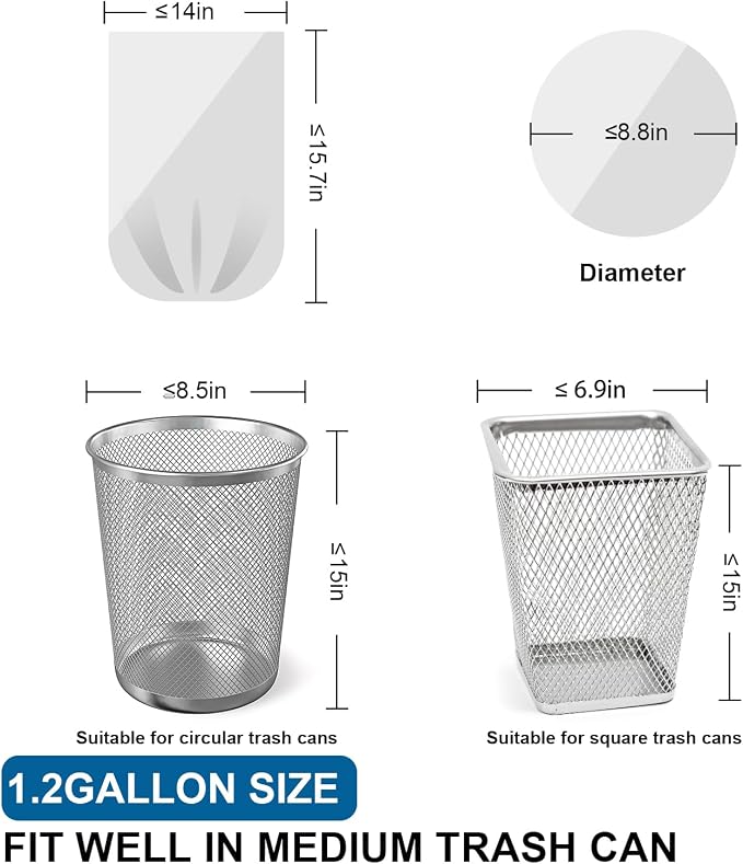 1.2 Gallon Mini Trash Bags Drawstring - Image 3