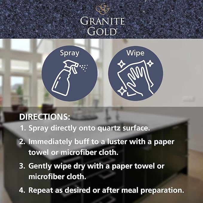 Granite Gold Quartz Clean & Shine Streak-Free Cleaner Deeps Cleans and Polishes - Image 5
