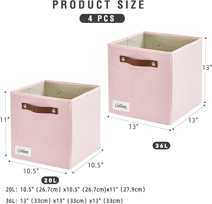 Collapsible Fabric Storage Cube Bins - Image 2