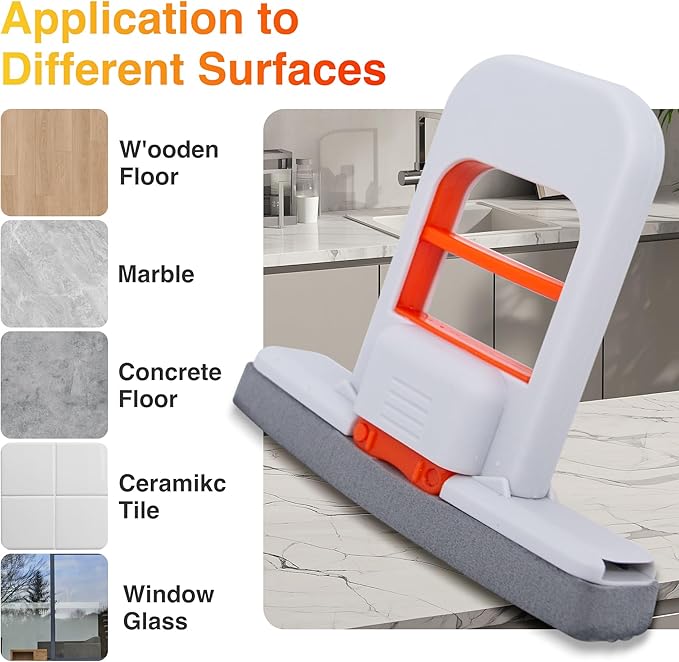 Mini Foldable Desktop Mop, Sponge Mop, Wet and Dry Use Cleaning System - Image 6