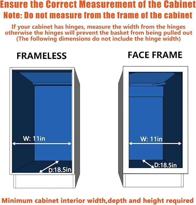 Pull Out Cabinet Organizer 10½" W x 18" D, Heavy Duty Cabinet Pull Out Shelves - Image 4