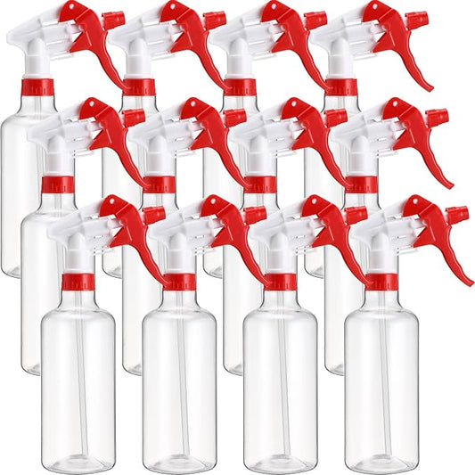 Eccliy 12 Pcs 16 Oz Plastic Spray Bottle, Adjustable Empty Reusable Sprayer by Eccliy