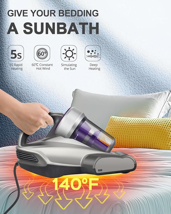 Jimmy Mattress Vacuum Cleaner, Anti-allergen Bed Vacuum Cleaner - Image 4