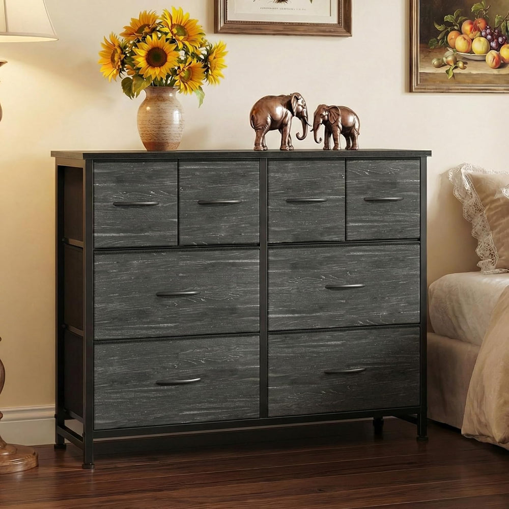 DUMOS Dresser for Bedroom with 8 Fabric Drawers, Wide Fabric Dresser