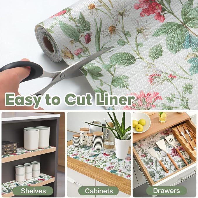 Shelf Liner for Kitchen Cabinets Non Adhesive Drawer Liner, Cabinet Liner for - Image 4