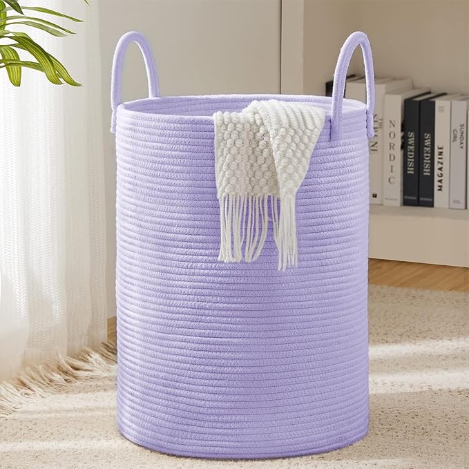 YOUDENOVA Laundry Hamper Basket, Woven 58L Tall Laundry Basket by YOUDENOVA