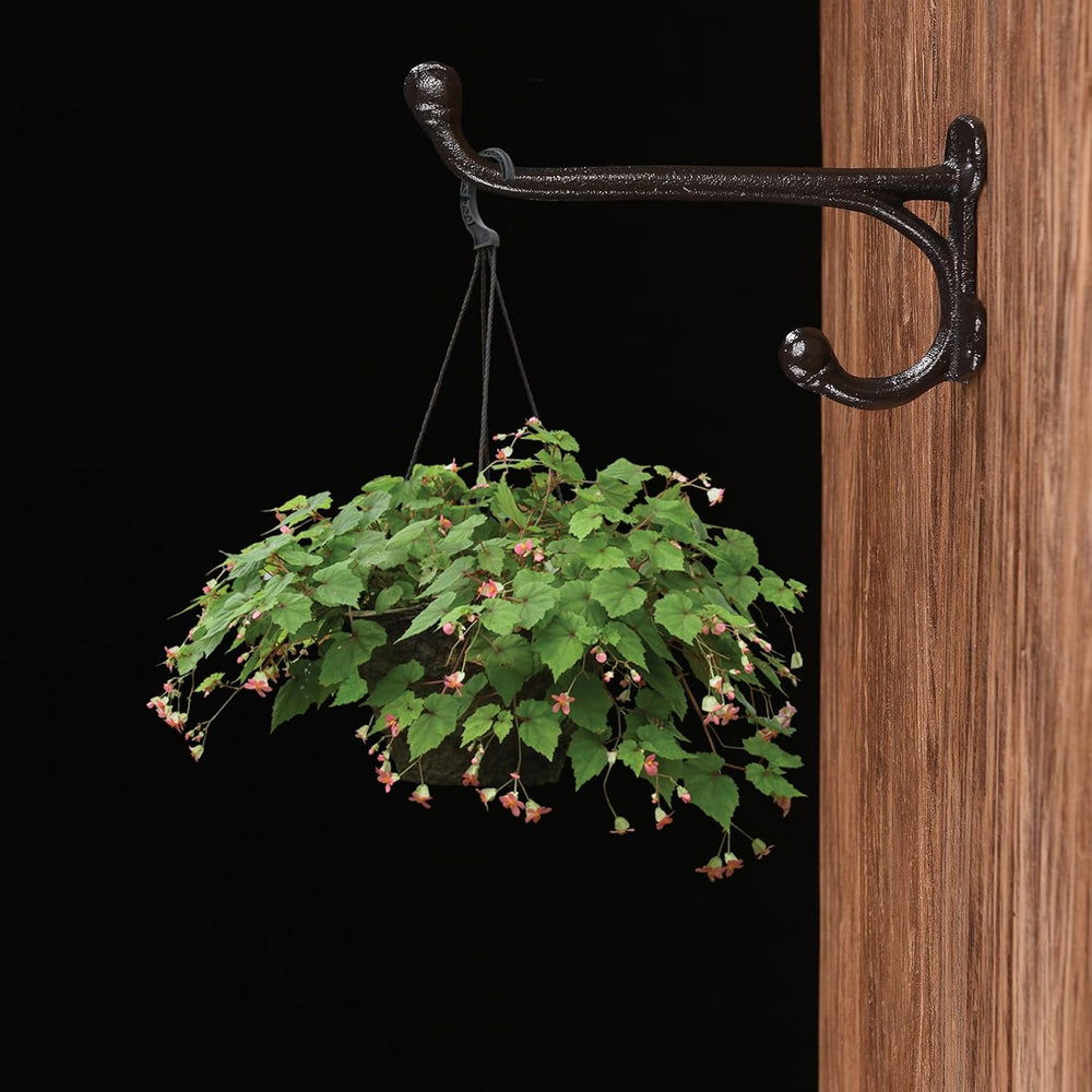 BRASSTAR Cast Iron Simple Straight Double Hooks Hanging for Coats, Bags, Hats...