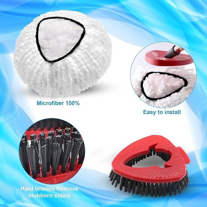 2 Pack Spin Mop Heads Replacement Compatible - Image 3