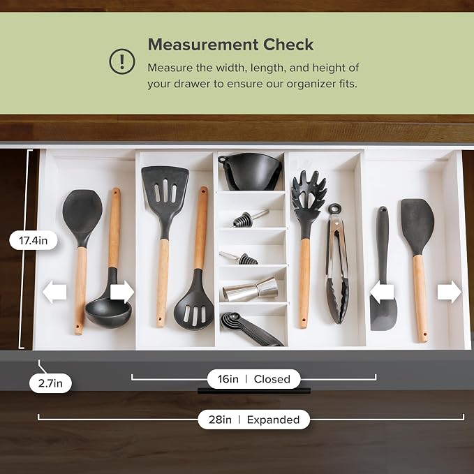 KitchenEdge Adjustable Kitchen Drawer Organizer - Image 7