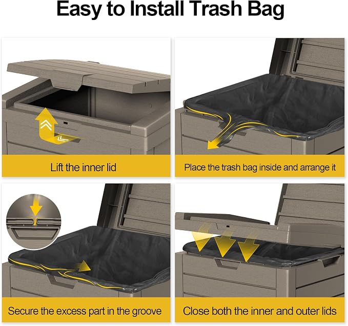 31-Gallon Outdoor Trash Can - Image 7