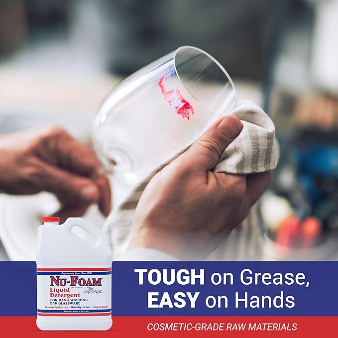 Nu-Foam Liquid Detergent for Bar Glassware – Original Streak-Free Solution - Image 7