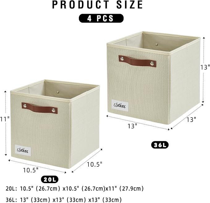 Collapsible Fabric Storage Cube Bins - Image 2