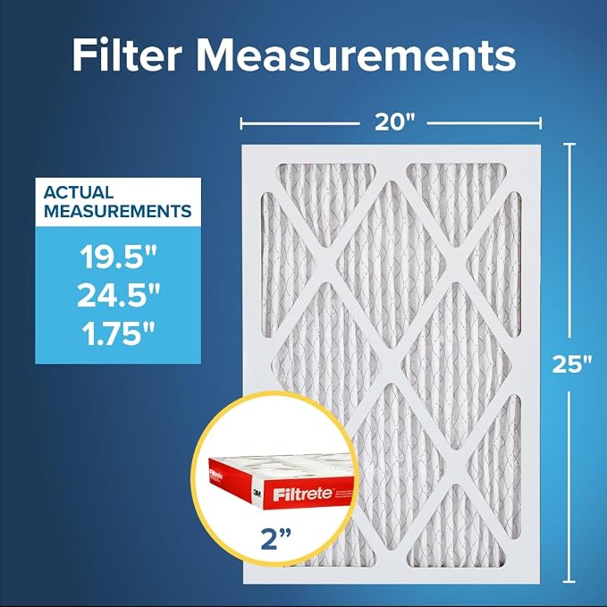 Filtrete 20x25x2 AC Furnace Air Filter, MERV 11, MPR 1000, Allergen Defense - Image 2