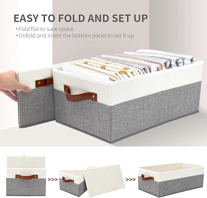 6 Pack Closet Storage Bins, Storage Baskets - Image 6