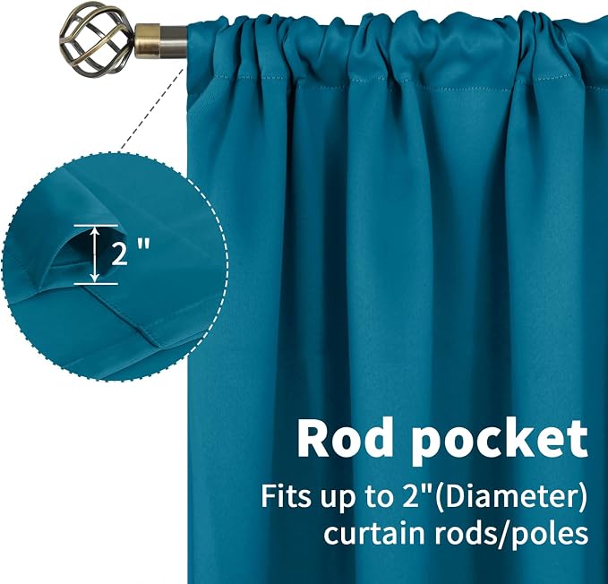 BGment Rod Pocket Blackout Curtains - Image 4