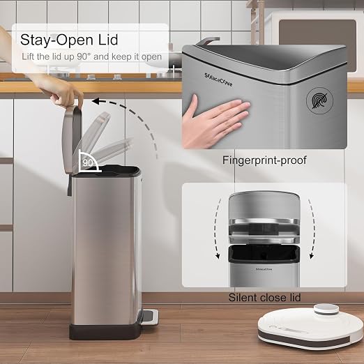 30 Liter/8 Gallon Step Trash Can - Image 4