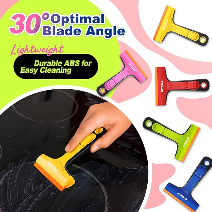 DIYSELF-Razor-Blade-Scraper, 1 Pack Razor Blade Scraper, Extra 5 PCS Orange - Image 4