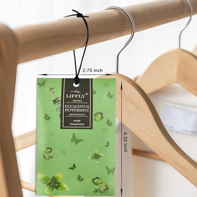 14 Packs Eucalyptus Peppermint Scented Sachets Bag fit Drawers and Closets Long - Image 4