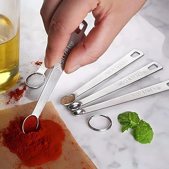 11PCS Measuring Spoons Set Stainless 1 tbsp, 1/2 tbsp, and 1-1/16tsp Steel - Image 7