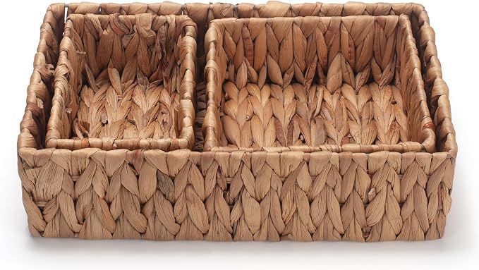 Water Hyacinth Rectangular Storage Basket - Image 6