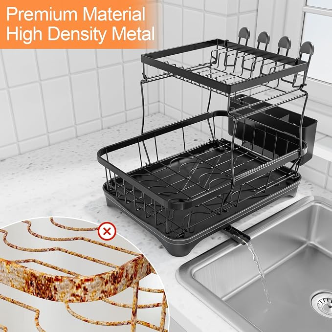 Dish Drying Rack Two-Tier Drying Rack - Image 5